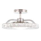 Clara 12.25 - in. Semi - Flush Mount Brushed Nickel - Orvon Lighting