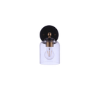 Coppa 1 Light 4.75 inch Flat Black/Satin Brass Wall Sconce Wall Light - Orvon Lighting