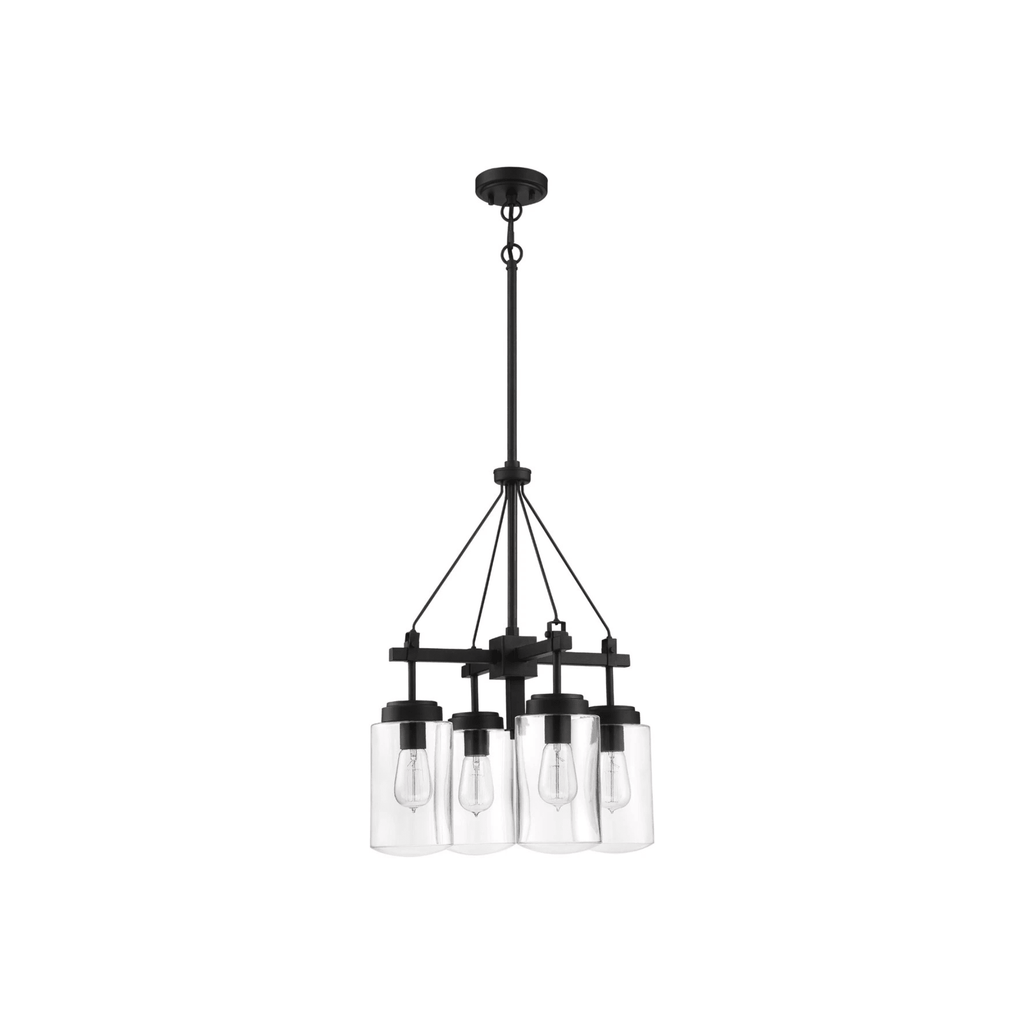 Crosspoint 4 Light 18.25 inch Espresso Outdoor Chandelier - Orvon Lighting