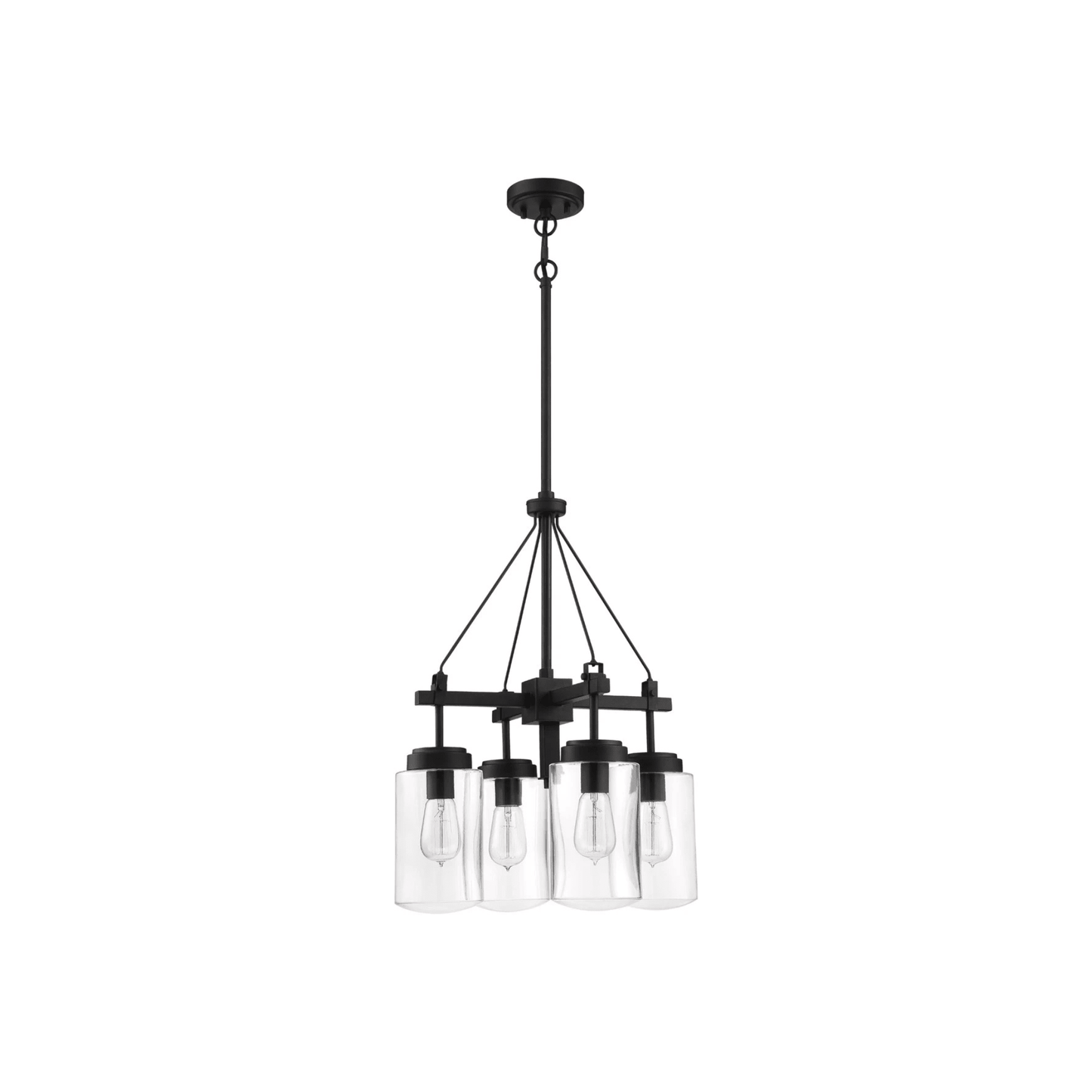 Crosspoint 4 Light 18.25 inch Espresso Outdoor Chandelier - Orvon Lighting