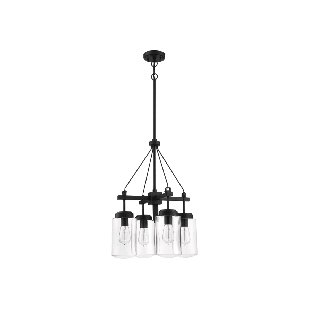 Crosspoint 4 Light 18.25 inch Espresso Outdoor Chandelier - Orvon Lighting