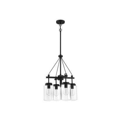 Crosspoint 4 Light 18.25 inch Espresso Outdoor Chandelier - Orvon Lighting
