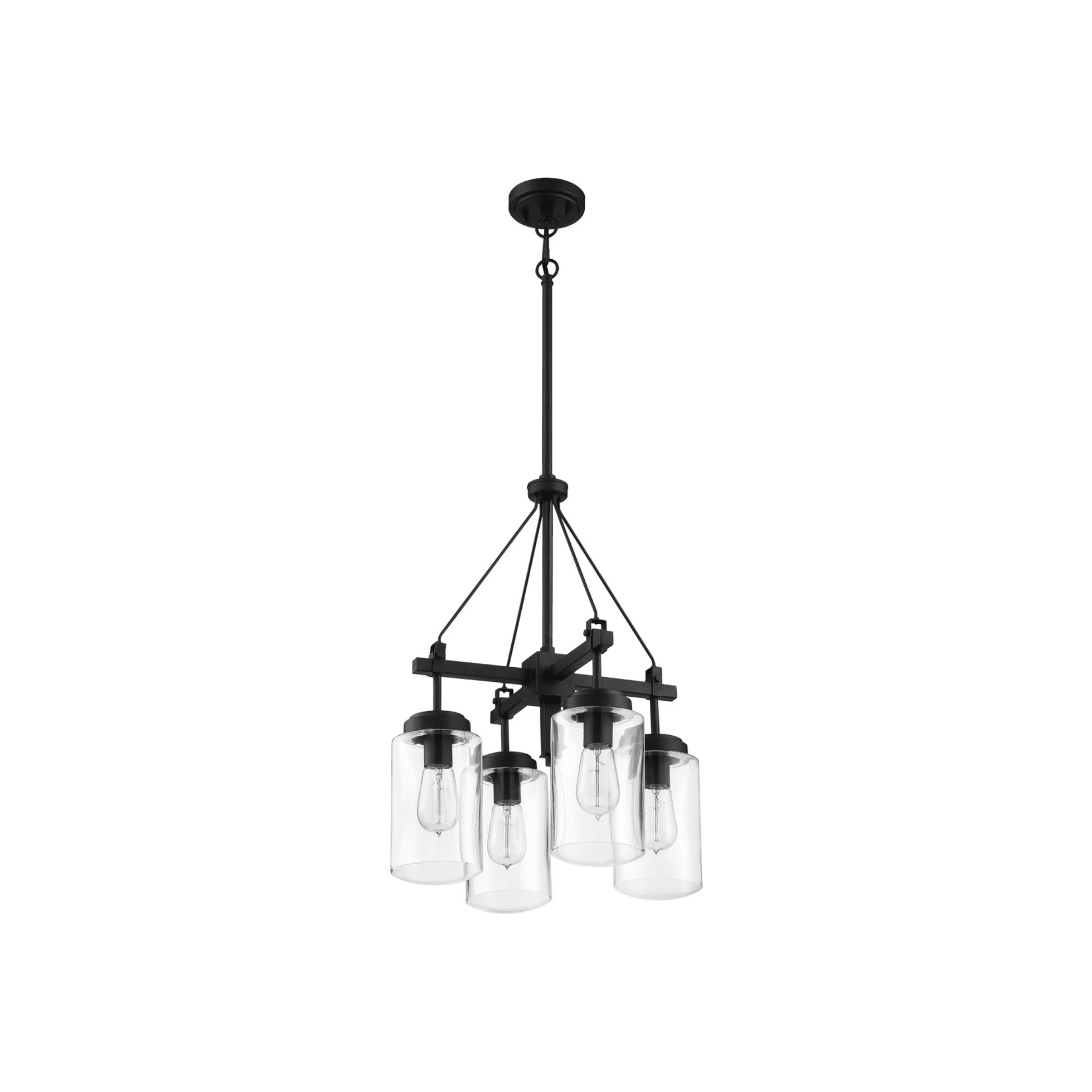 Crosspoint 4 Light 18.25 inch Espresso Outdoor Chandelier - Orvon Lighting