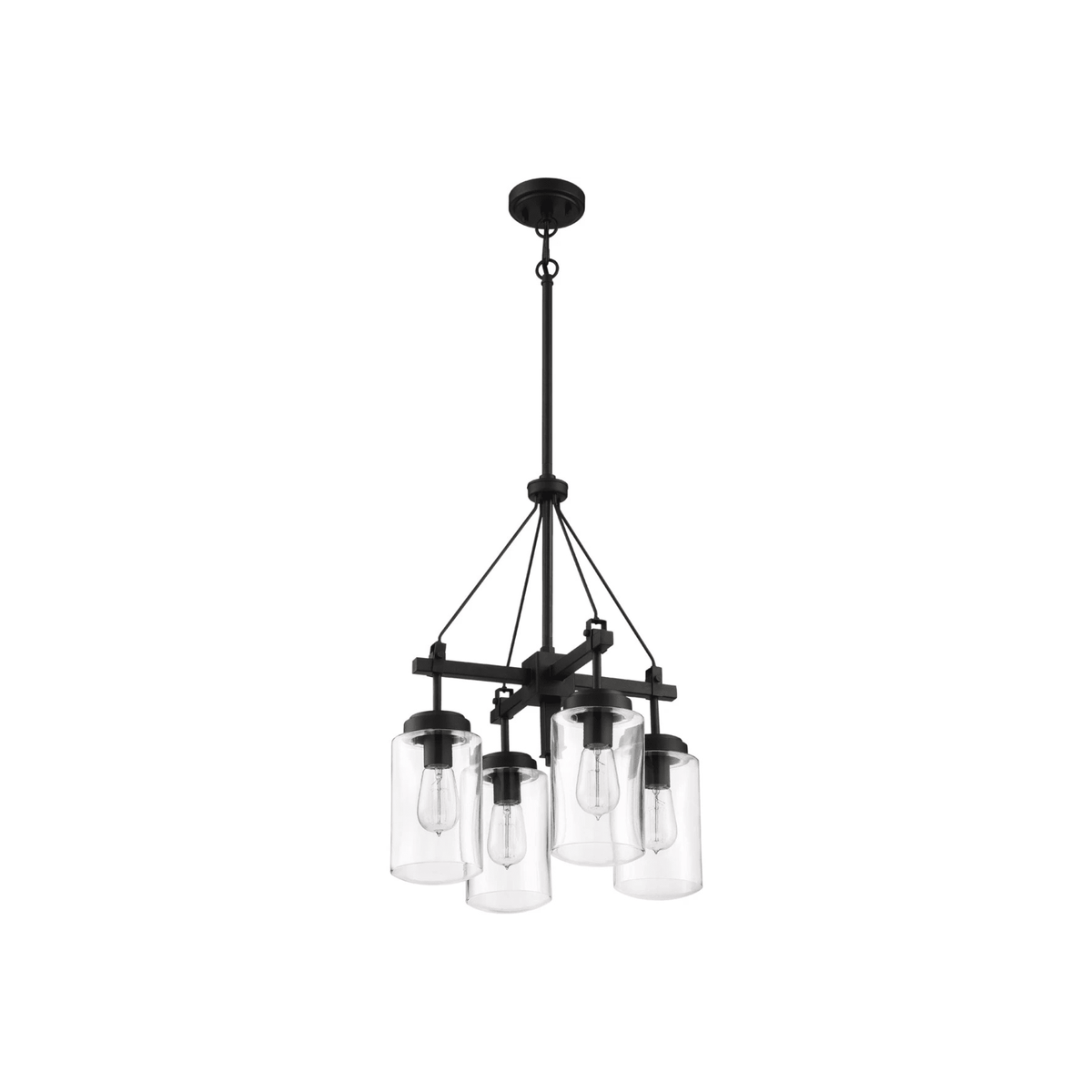 Crosspoint 4 Light 18.25 inch Espresso Outdoor Chandelier - Orvon Lighting
