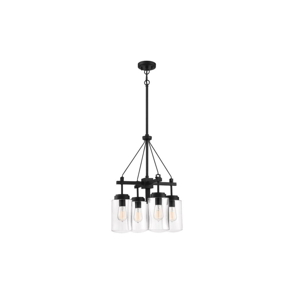 Crosspoint 4 Light 18.25 inch Espresso Outdoor Chandelier - Orvon Lighting