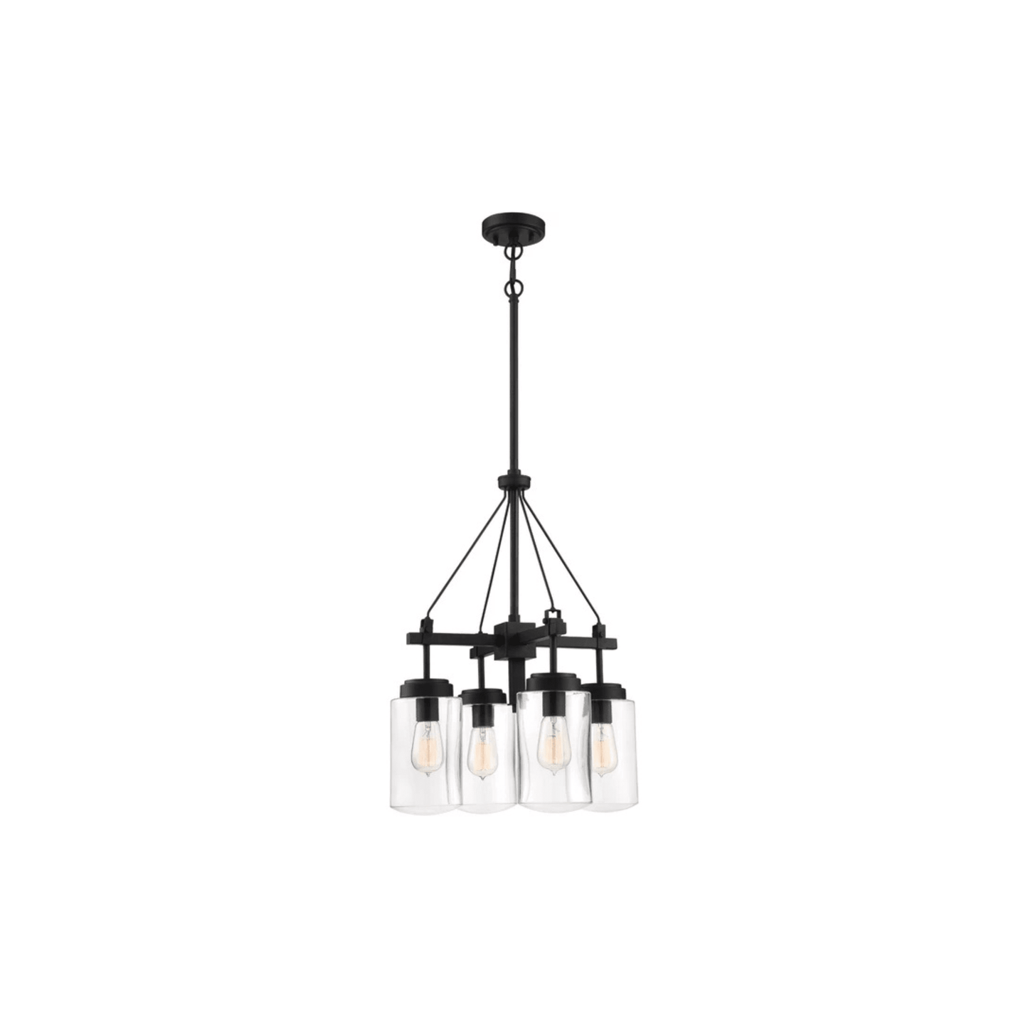 Crosspoint 4 Light 18.25 inch Espresso Outdoor Chandelier - Orvon Lighting