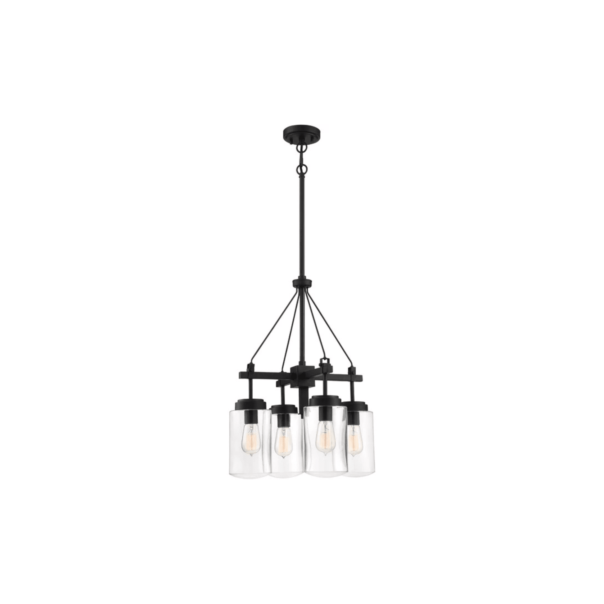 Crosspoint 4 Light 18.25 inch Espresso Outdoor Chandelier - Orvon Lighting