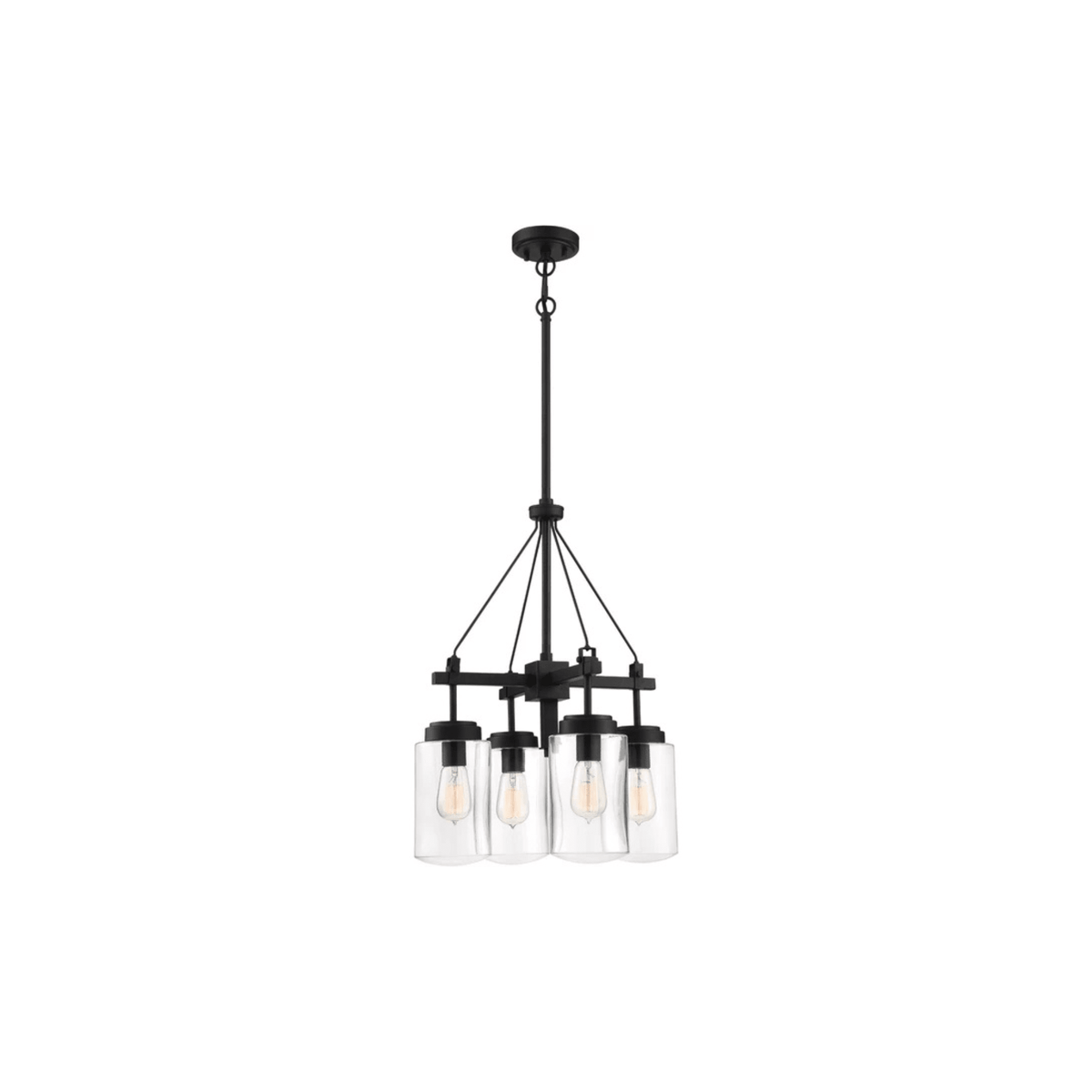 Crosspoint 4 Light 18.25 inch Espresso Outdoor Chandelier - Orvon Lighting