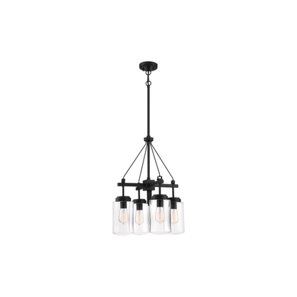 Crosspoint 4 Light 18.25 inch Espresso Outdoor Chandelier - Orvon Lighting