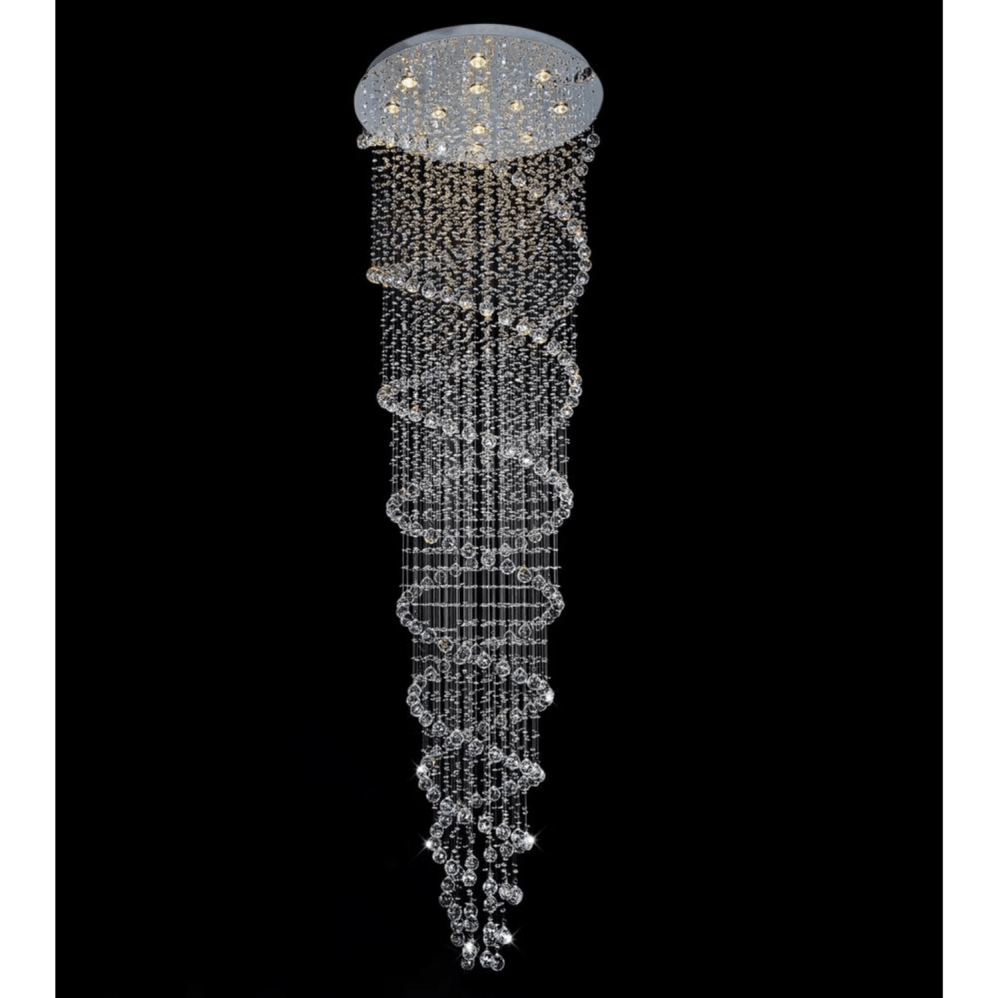 Crystal Chandelier Double Helix 12 Light - Orvon Lighting