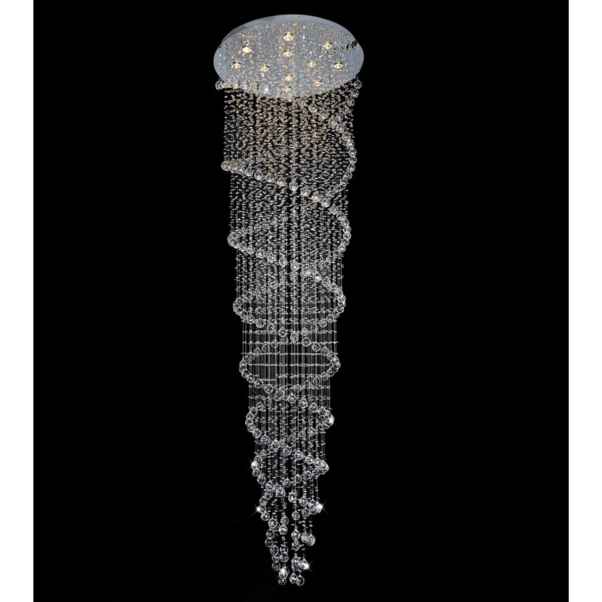 Crystal Chandelier Double Helix 12 Light - Orvon Lighting