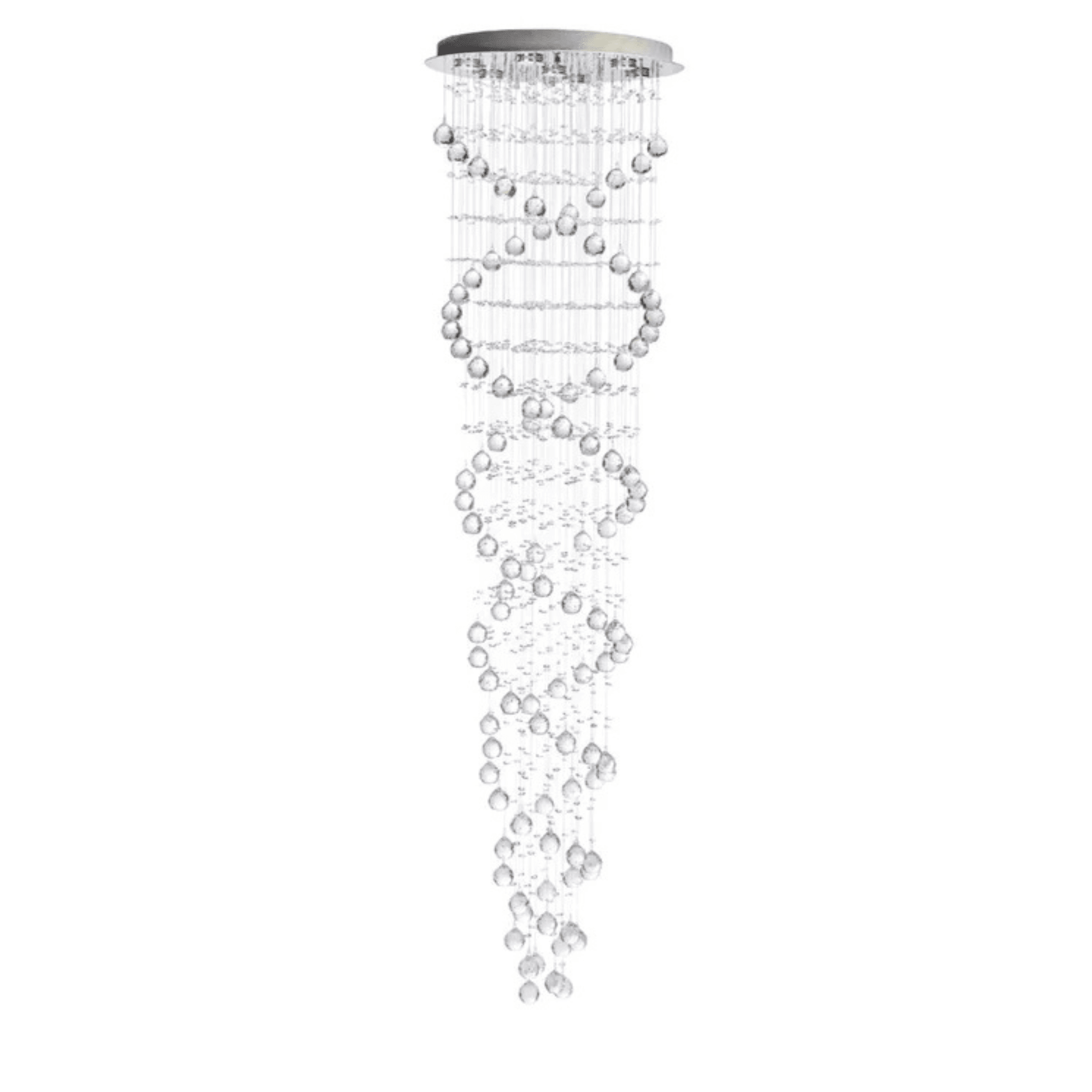 Crystal Chandelier Double Helix 7 Light, 73" Hanging Length - Orvon Lighting
