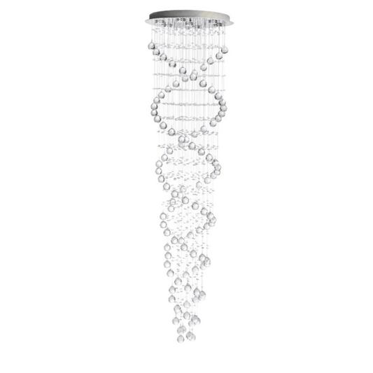 Crystal Chandelier Double Helix 7 Light, 73" Hanging Length - Orvon Lighting