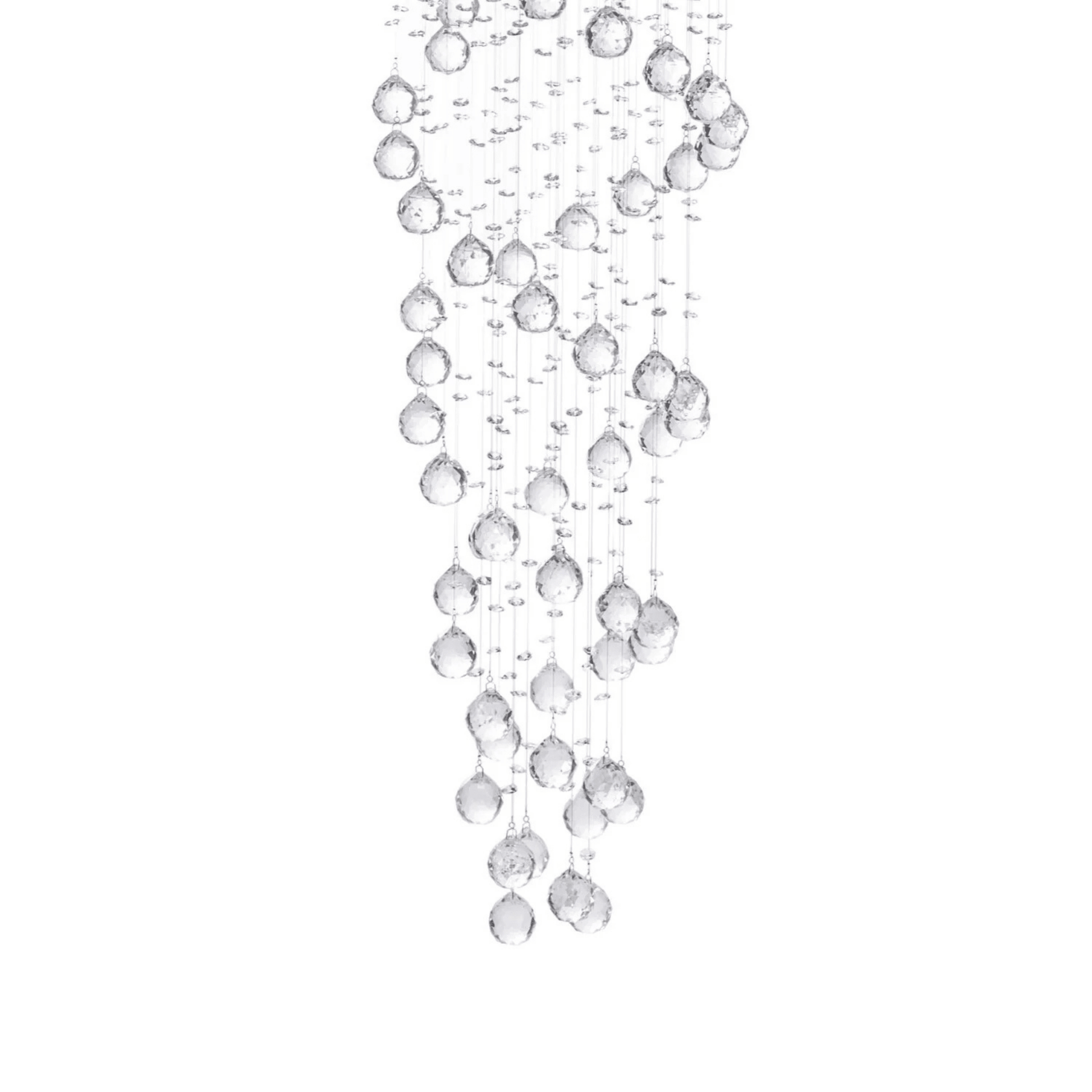 Crystal Chandelier Double Helix 7 Light, 73" Hanging Length - Orvon Lighting