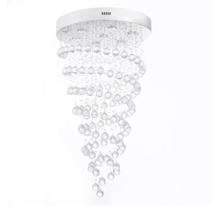 Crystal Double Helix Chandelier 7 Lights - Orvon Lighting