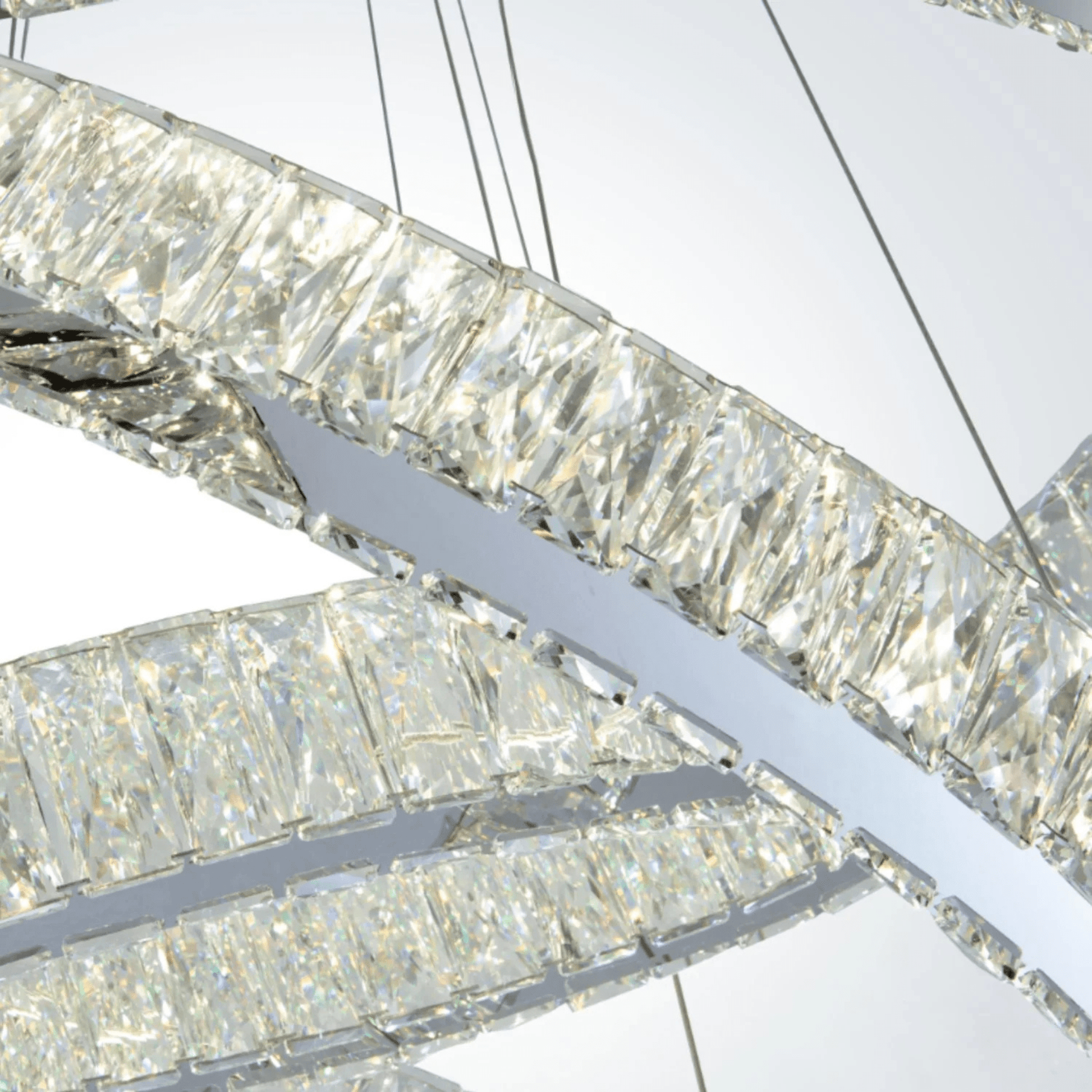Crystal Elegance LED Chandelier 2 Ovals - Orvon Lighting