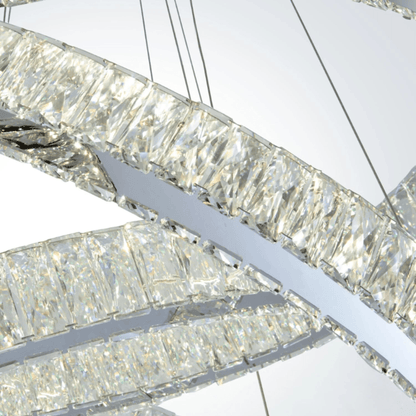 Crystal Elegance LED Chandelier 2 Ovals - Orvon Lighting