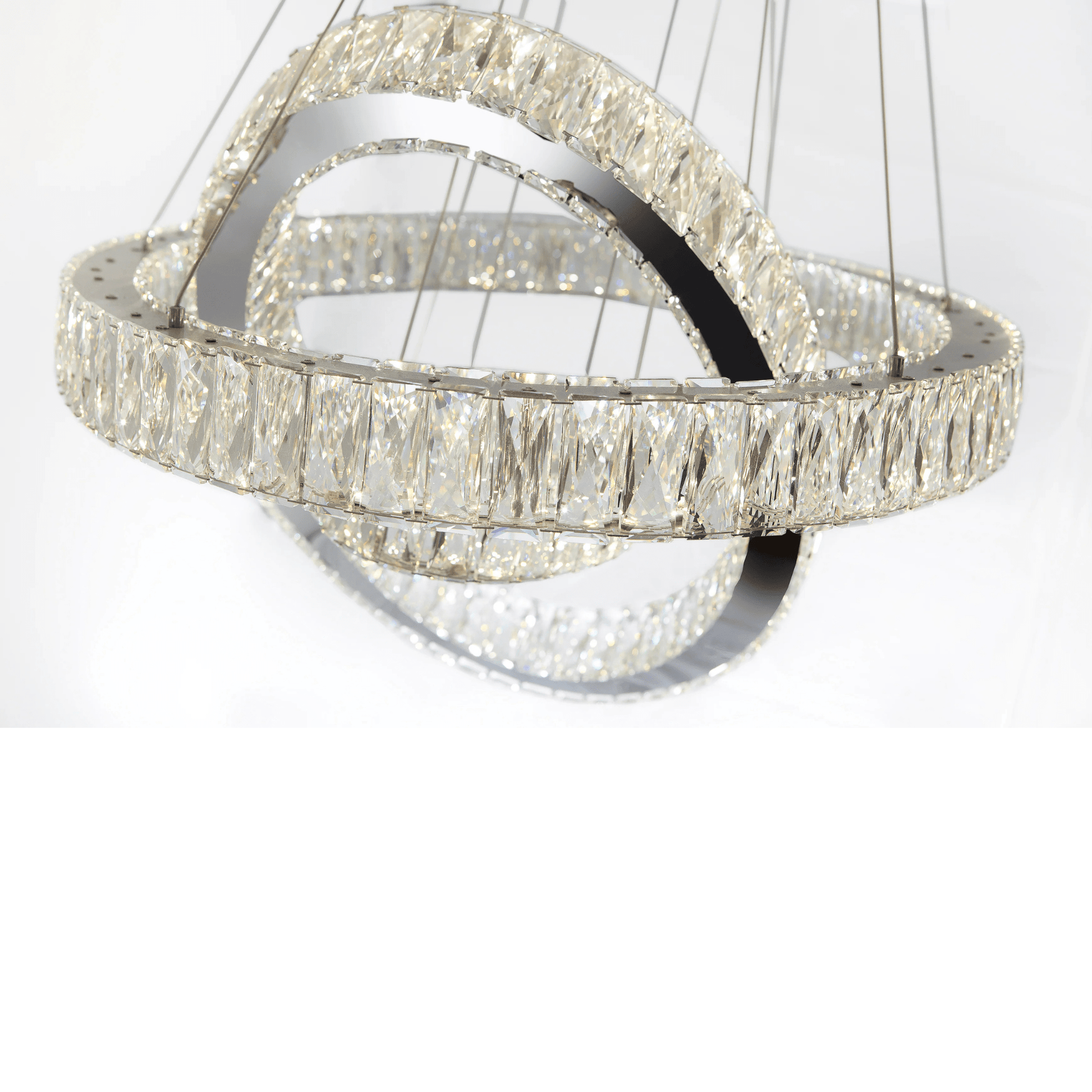 Crystal Elegance LED Chandelier 2 Ovals - Orvon Lighting