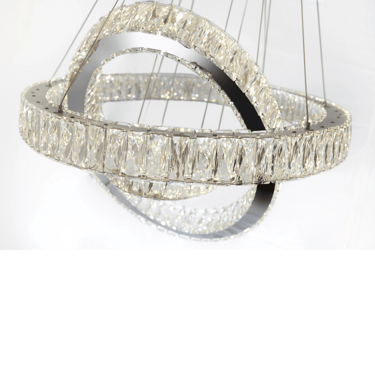 Crystal Elegance LED Chandelier 2 Ovals - Orvon Lighting