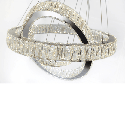 Crystal Elegance LED Chandelier 2 Ovals - Orvon Lighting