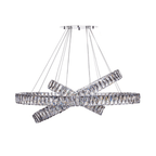 Crystal Elegance LED Chandelier 3 Ovals - Orvon Lighting
