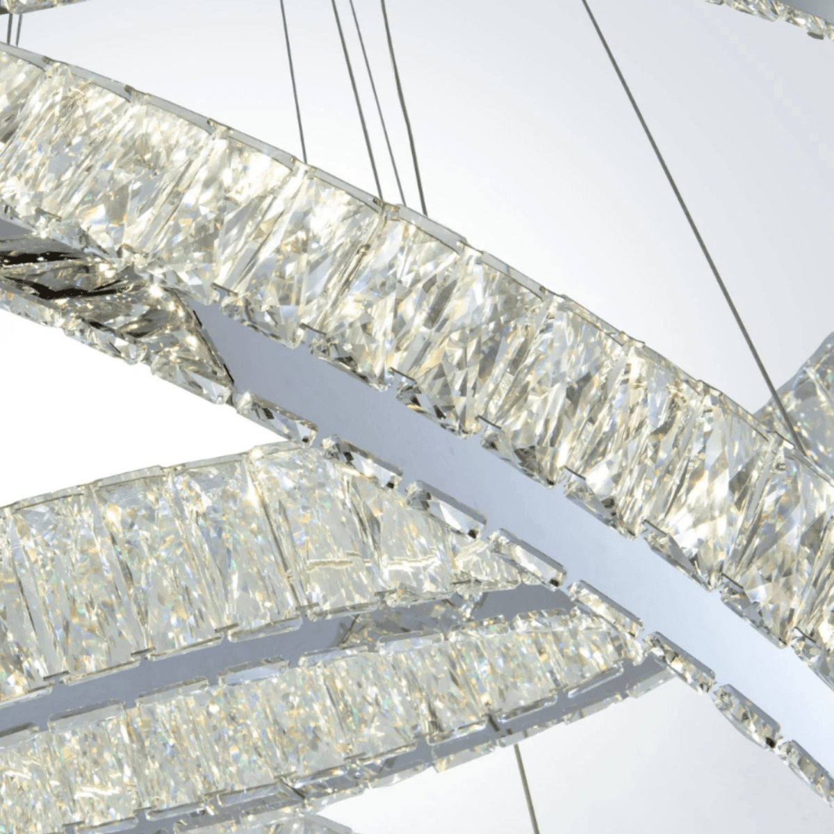 Crystal Elegance LED Chandelier 3 Ovals - Orvon Lighting