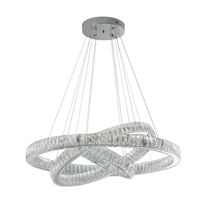 Crystal Elegance Three Ring Chandelier - Orvon Lighting