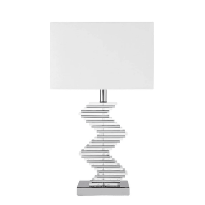 Crystal Two Tone Paved Table Lamp 1 Light - Orvon Lighting