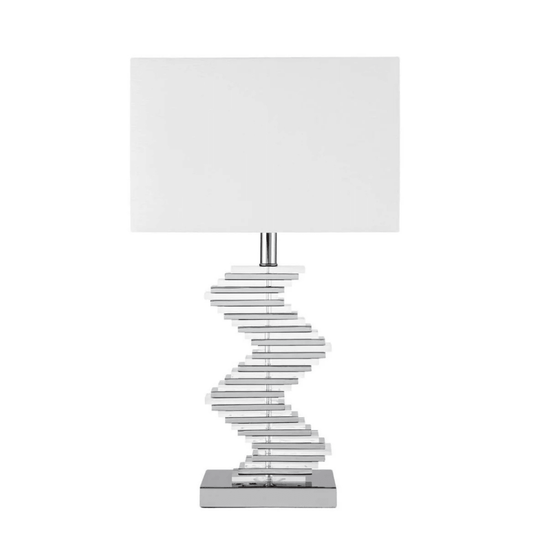 Crystal Two Tone Paved Table Lamp 1 Light - Orvon Lighting