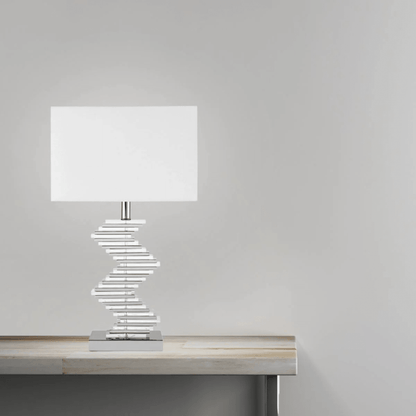 Crystal Two Tone Paved Table Lamp 1 Light - Orvon Lighting