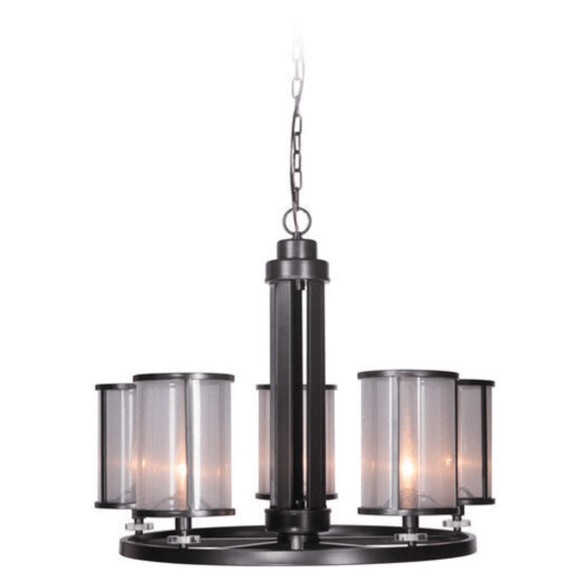 Danbury 5 Light 29 inch Matte Black Chandelier Ceiling Light - Orvon Lighting