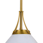 Dayna 10 - in Pendant Satin Brass and Glossy White with Matte White - Orvon Lighting