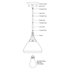 Dayna 10 - in Pendant Satin Brass and Glossy White with Matte White - Orvon Lighting