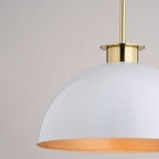 Devon 16 - in. Pendant Glossy White,Matte Black and Satin Brass - Orvon Lighting