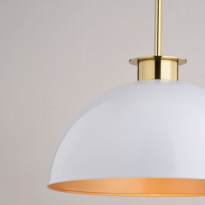 Devon 16 - in. Pendant Glossy White,Matte Black and Satin Brass - Orvon Lighting