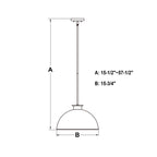 Devon 16 - in. Pendant Glossy White,Matte Black and Satin Brass - Orvon Lighting
