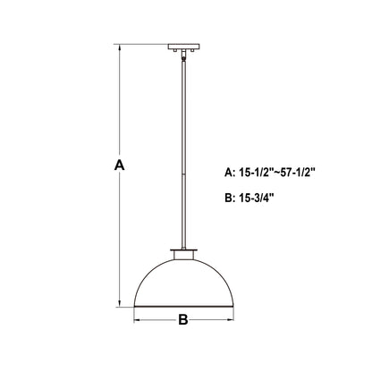 Devon 16 - in. Pendant Glossy White,Matte Black and Satin Brass - Orvon Lighting