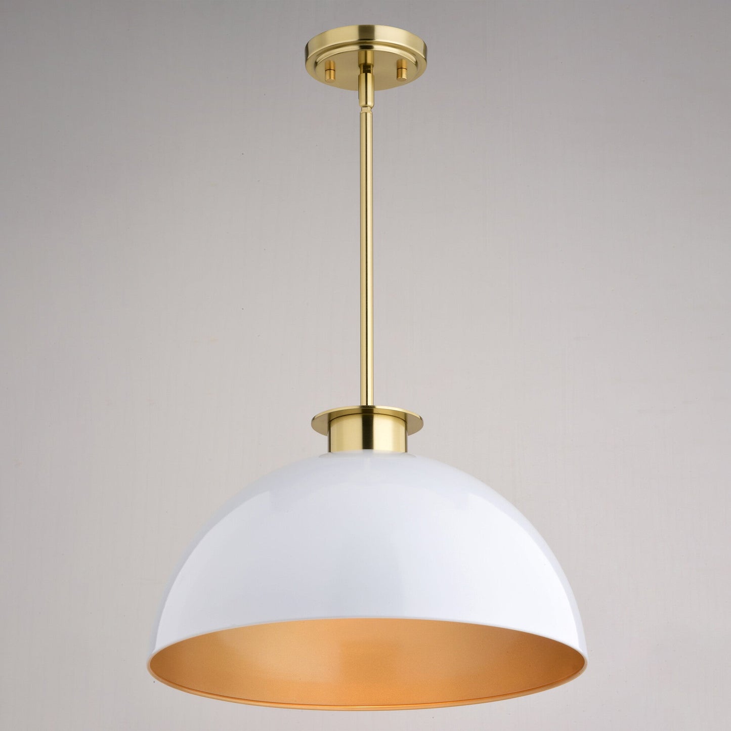 Devon 16 - in. Pendant Glossy White,Matte Black and Satin Brass - Orvon Lighting