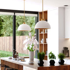 Devon 16 - in. Pendant Glossy White,Matte Black and Satin Brass - Orvon Lighting
