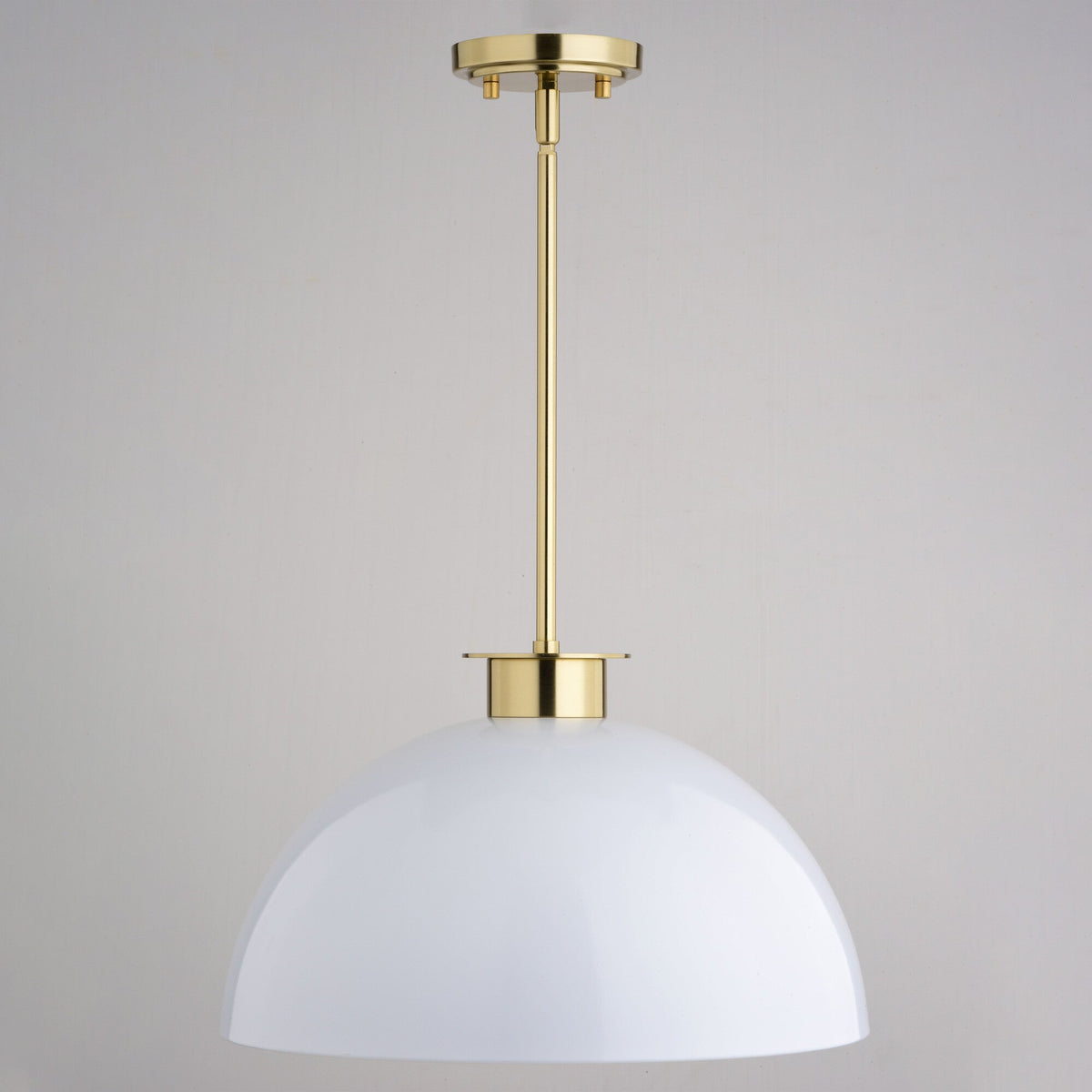 Devon 16 - in. Pendant Glossy White,Matte Black and Satin Brass - Orvon Lighting