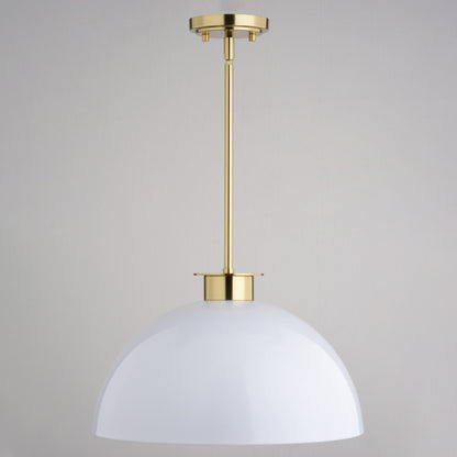 Devon 16 - in. Pendant Glossy White,Matte Black and Satin Brass - Orvon Lighting