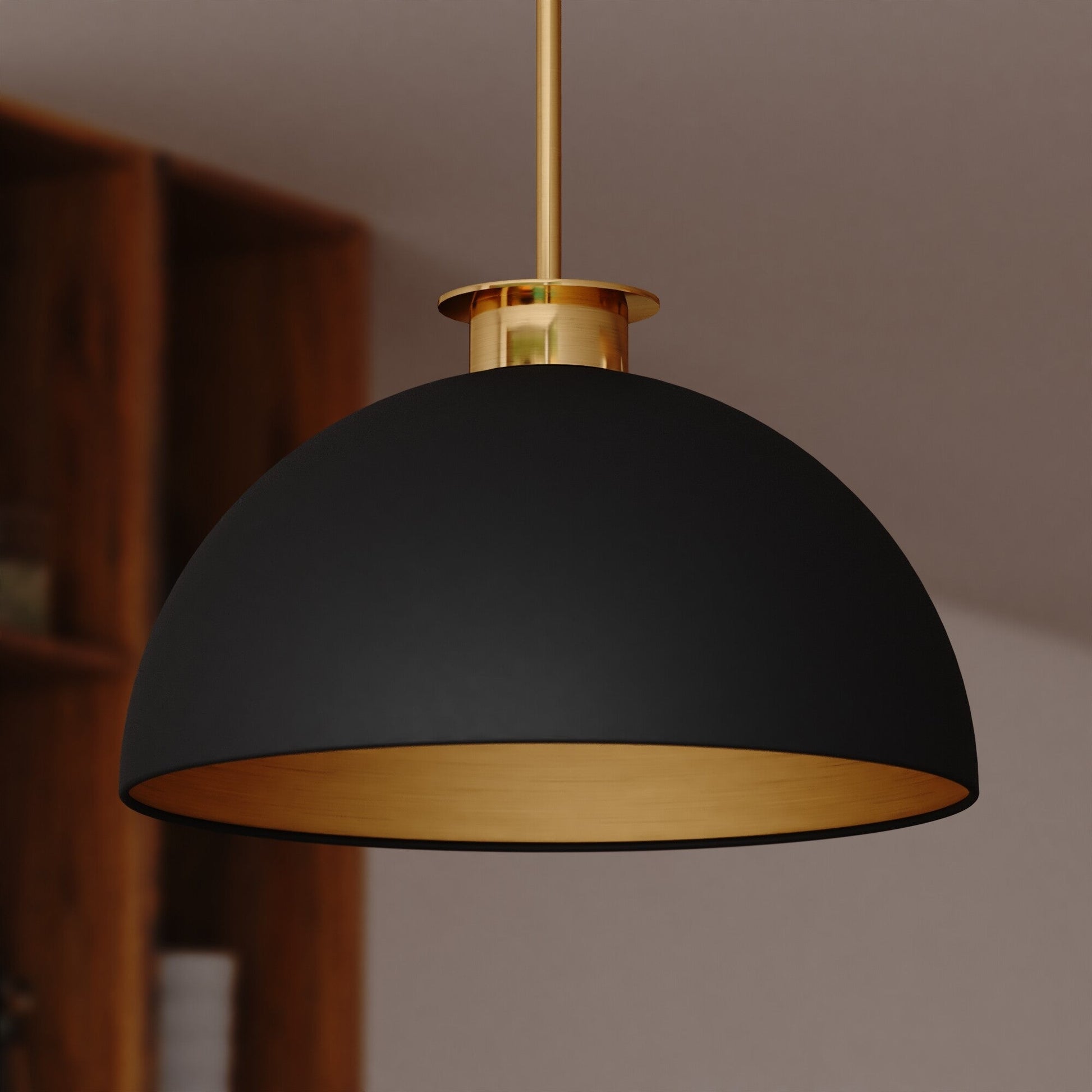 Devon 16 - in. Pendant Glossy White,Matte Black and Satin Brass - Orvon Lighting
