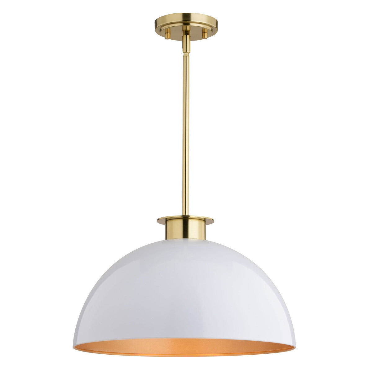 Devon 16 - in. Pendant Glossy White,Matte Black and Satin Brass - Orvon Lighting