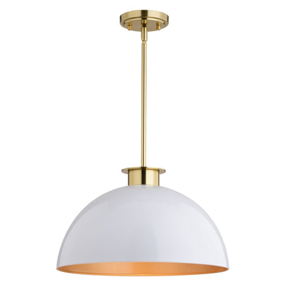 Devon 16 - in. Pendant Glossy White,Matte Black and Satin Brass - Orvon Lighting