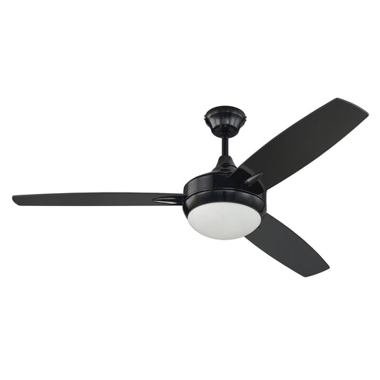 Targas 52" Minimalist 3-Blade Ceiling Fan with Integrated LED Glow