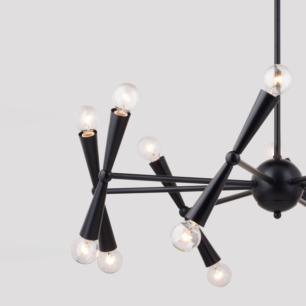Drake 29 - in. 16 Light Chandelier Matte Black - Orvon Lighting