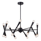 Drake 29 - in. 16 Light Chandelier Matte Black - Orvon Lighting