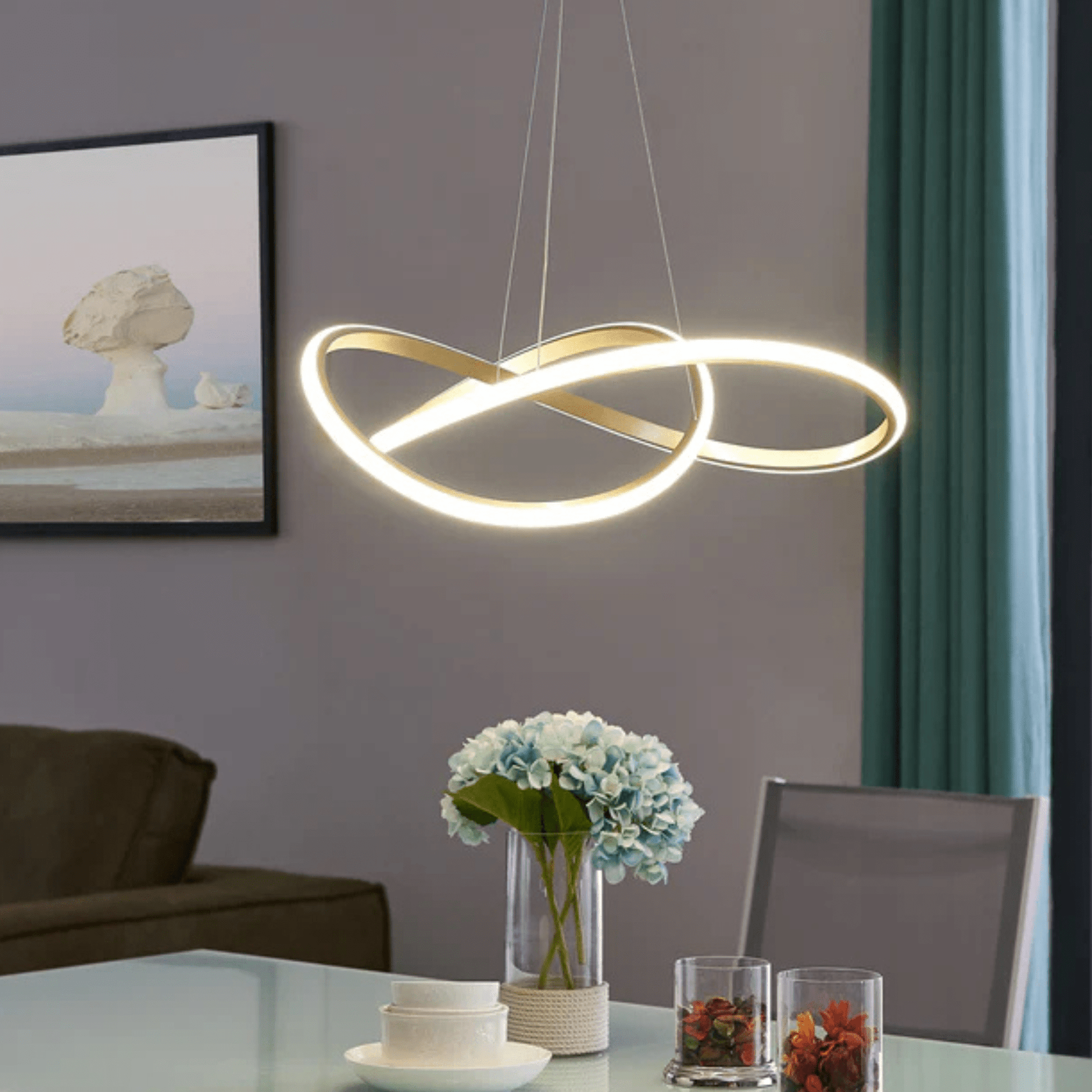 Edinburgh LED Chandelier Gold - Orvon Lighting