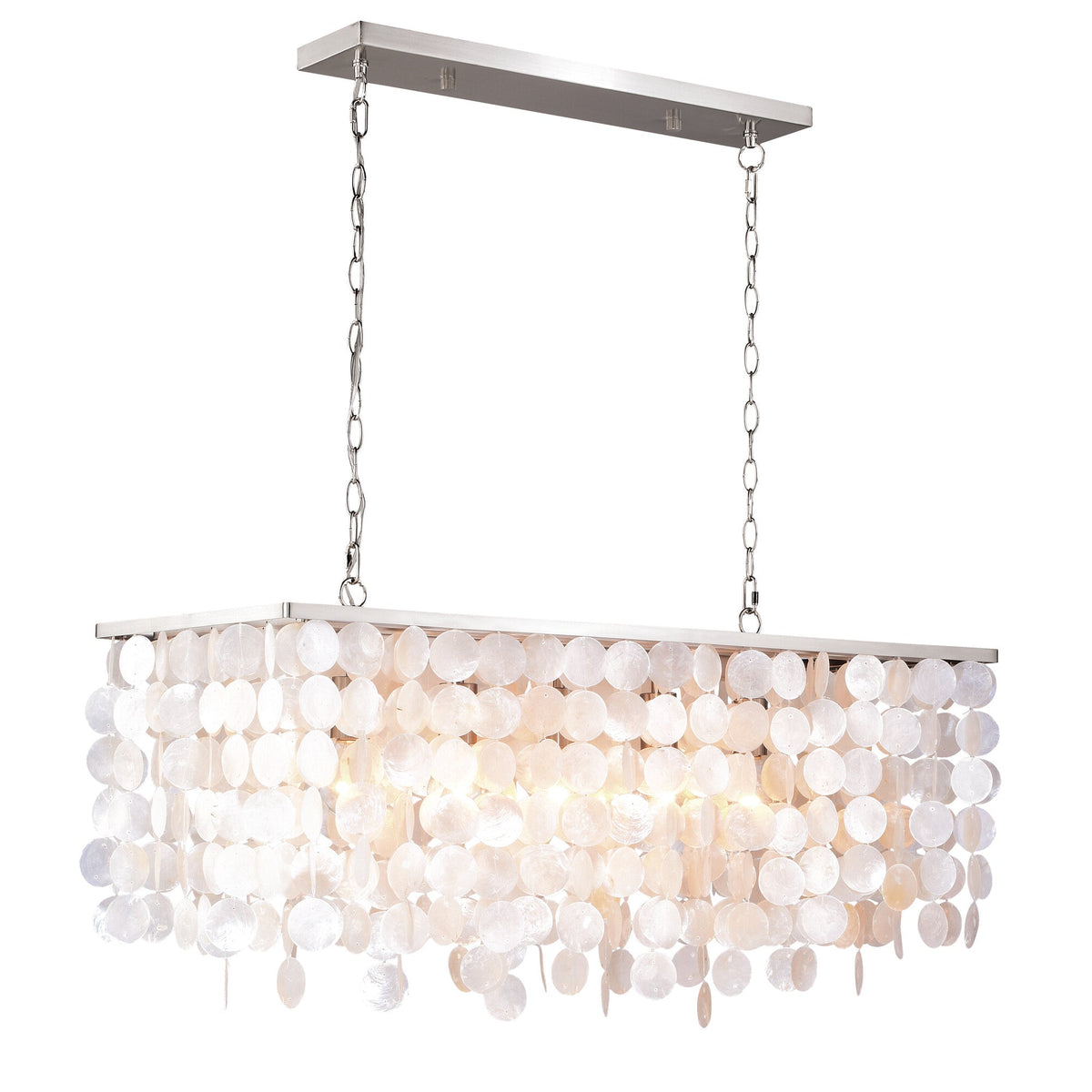 Elsa 5L Linear Chandelier Satin Nickel - Orvon Lighting