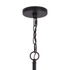 Estelle 26.75 in. 6 Light Orb Pendant Natural Brass and Matte Black - Orvon Lighting